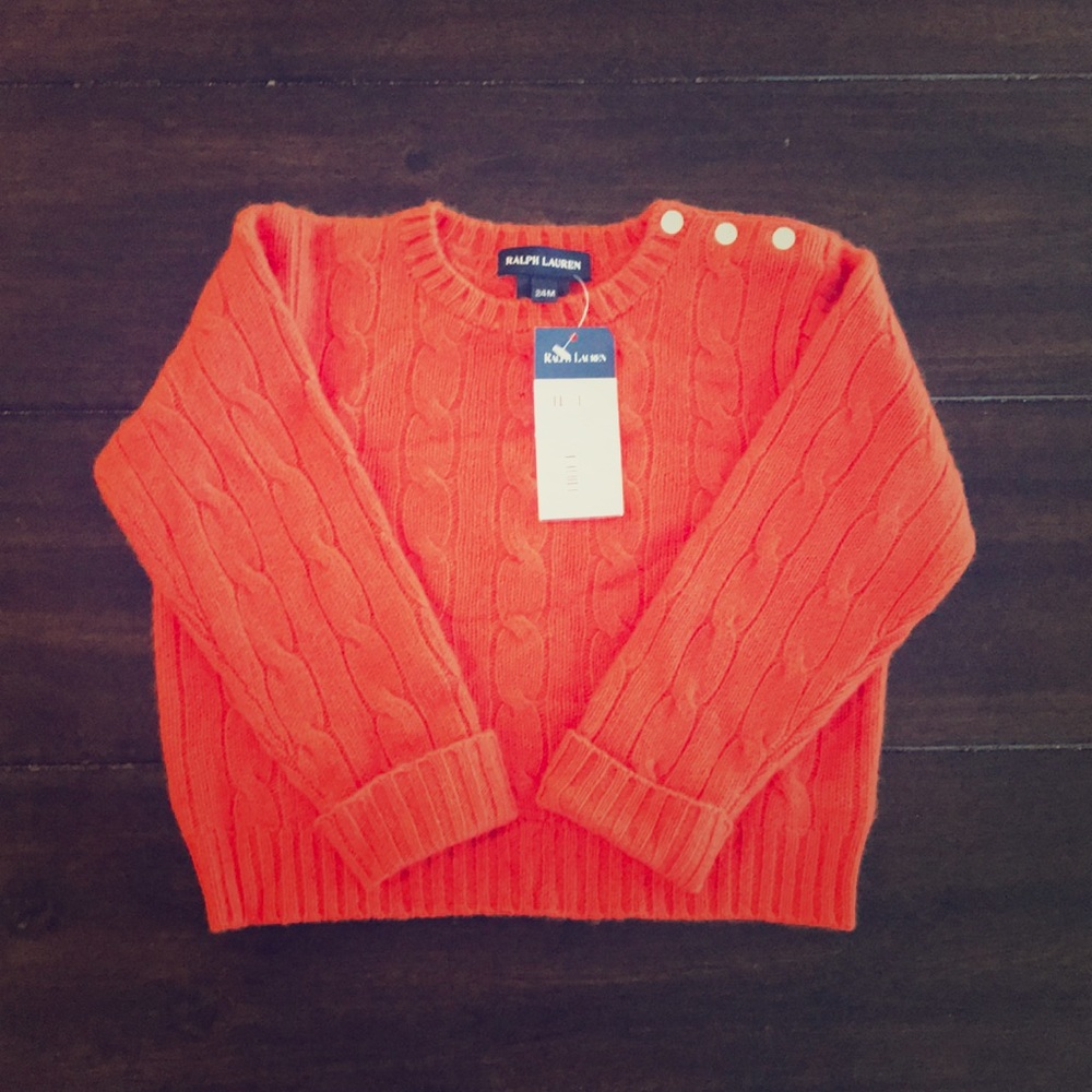 Ralph Lauren orange cashmere sweater